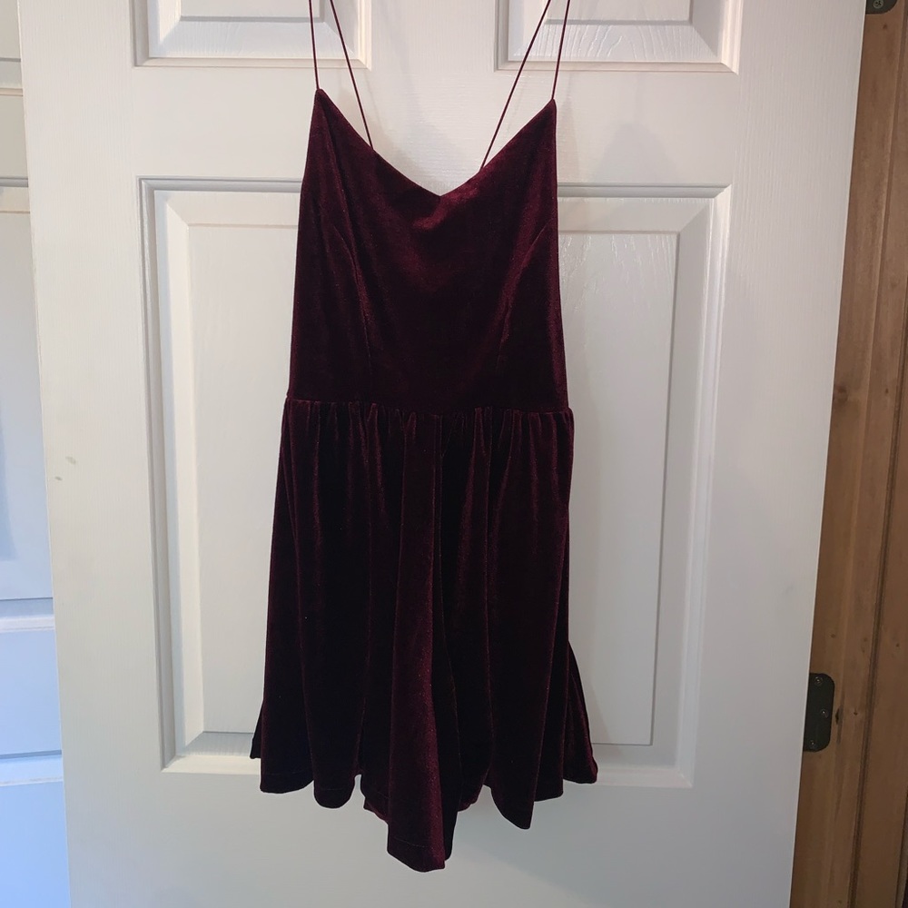 L Velvet Jumper with String Back